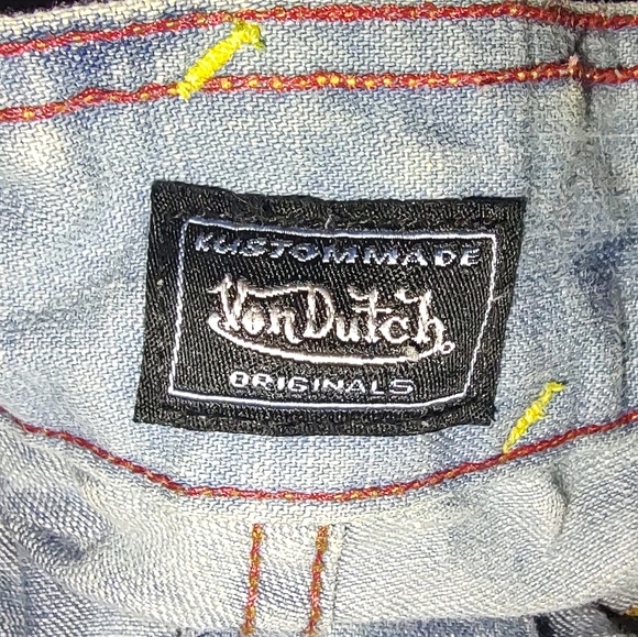 Von Dutch Originals Kustommade Jeans Womens w/Metal Accents Vogue Graffiti Sz 27 - Picture 14 of 16